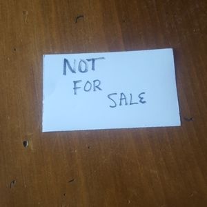 Not for sale.